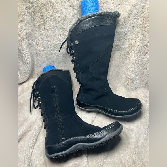 The North Face Janey Black Suede Waterproof Winter Snow Boots Women’s Size 7.5 - Picture 2 of 5